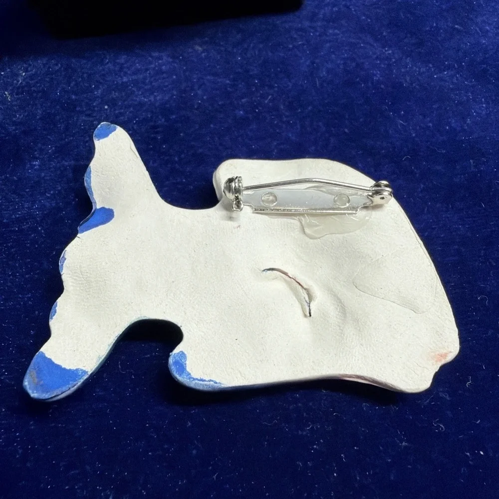 Vintage Ceramic Fish pin, very unusual